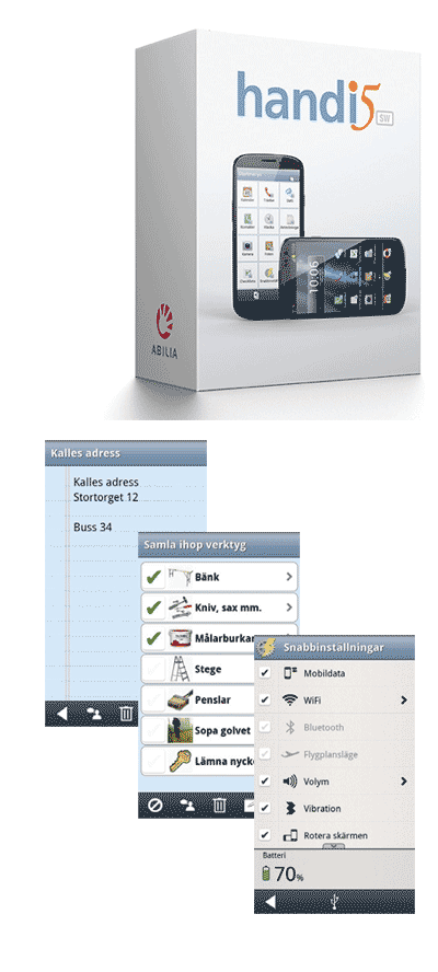 Bild på programpaket och 3 ex. på skärmbilder